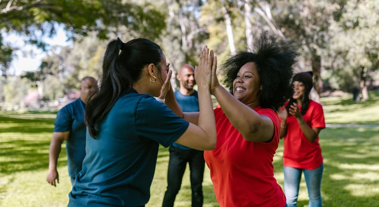 Support worker providing companionship and community access
