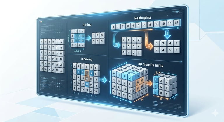 Complete NumPy guide for beginners — arrays, indexing, slicing, broadcasting, aggregation. etc