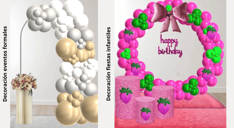 decoración con globos para eventos formales e infantiles
