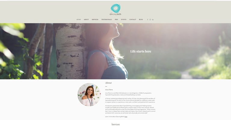 Website The Dancing Birth