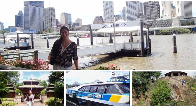 South Bank e as paisagens ao longo do Rio Brisbane
