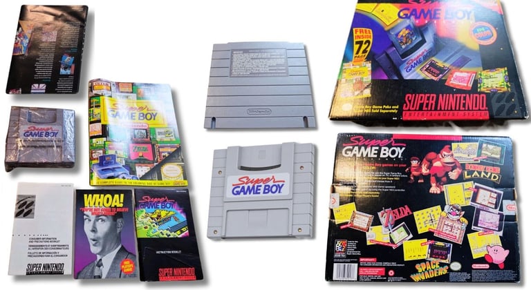 Super Game Boy é um periférico que permite jogar cartuchos de Game Boy em um console Super Nintendo