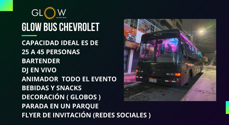 CAPACIDAD BUS CHEVROLET QUITO PARTY BUS