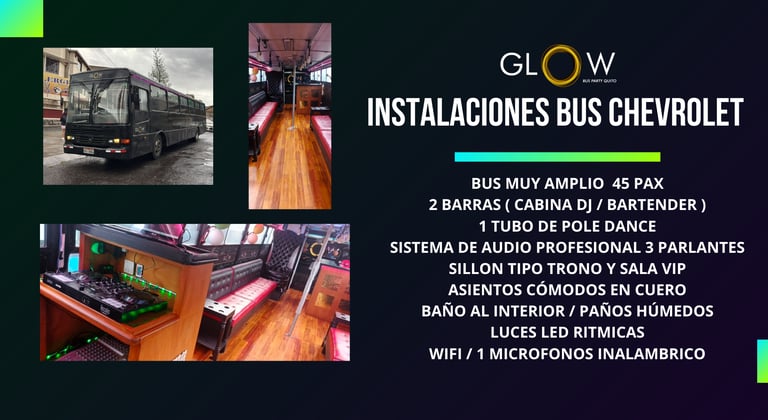 INSTALACIONES GLOW BUS CHEVROLET CHIVA