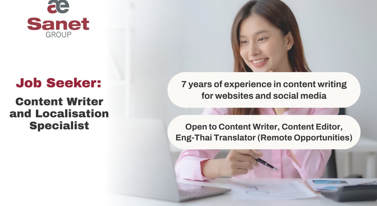 Content Writer and Localisation Specialist