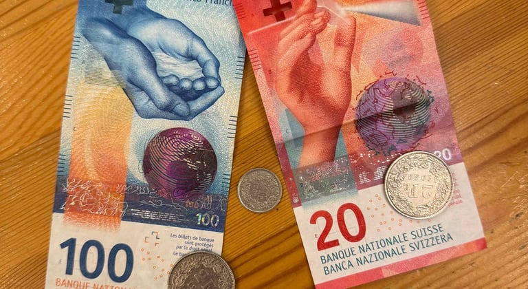 Argent liquide - francs suisses