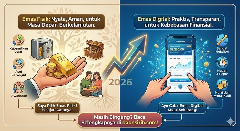 Beda Emas Fisik vs Digital