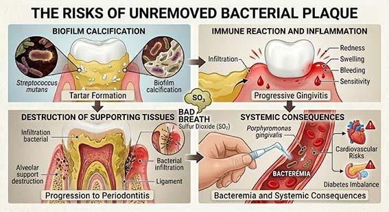 The Risks of Uneliminated Bacterial Plaque