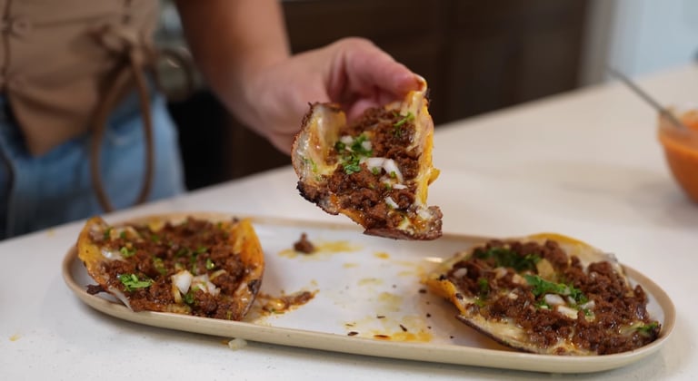 Cheesy Ground Beef Crunchy Tacos