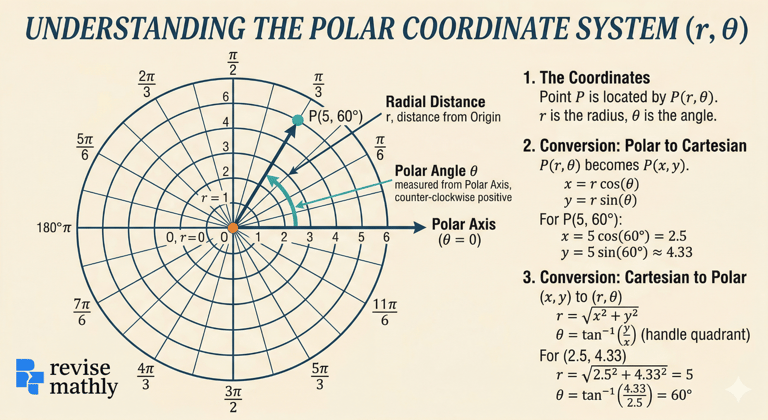 Polar coordinate system, cartesian to polar coordinates