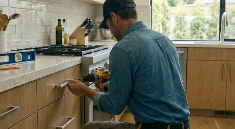 Handyman Repairs Kitchen Appliance