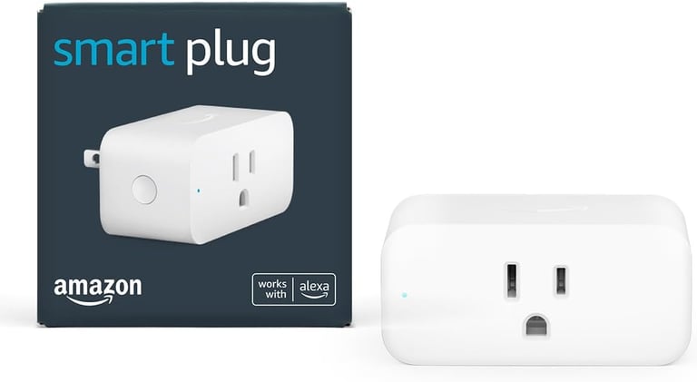 amazon smart plug plugged in a box