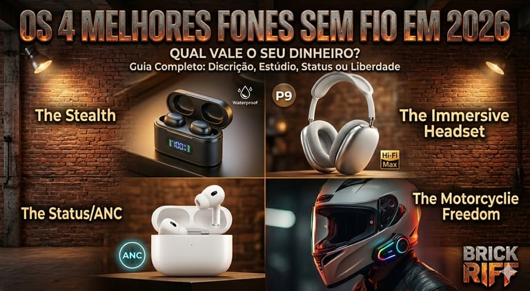 "Os melhores fones sem fio de 2026 - Guia Completo BRICK RIFF."