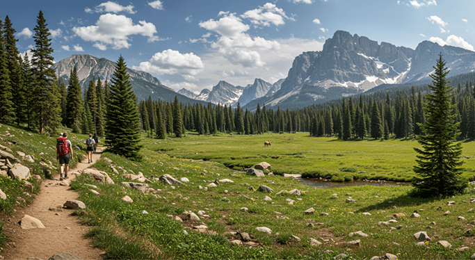 Panoramic view of one of the best US National Parks for Summer 2025, showcasing top summer hiking