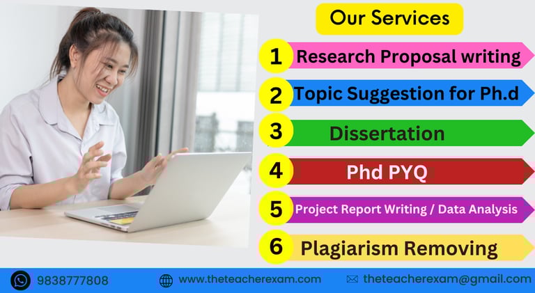 Research proposal writing services, PhD PYQ, PhD topic Suggestions , dissertation writing, phd admi 