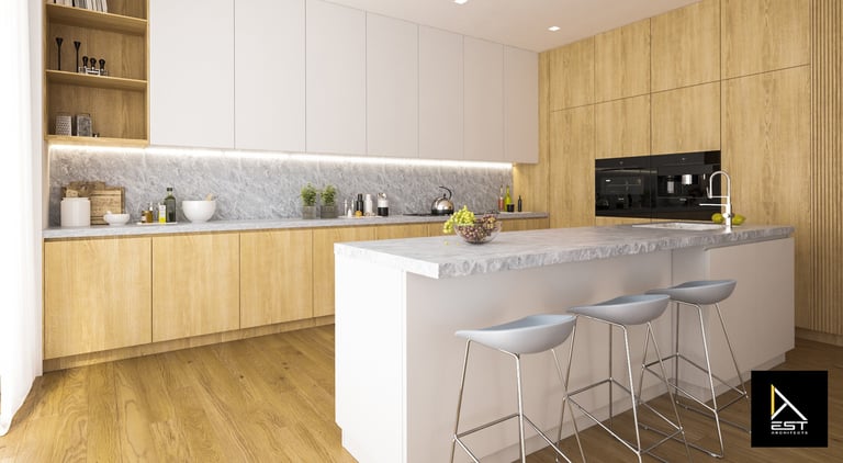 Bucatarie moderna open space