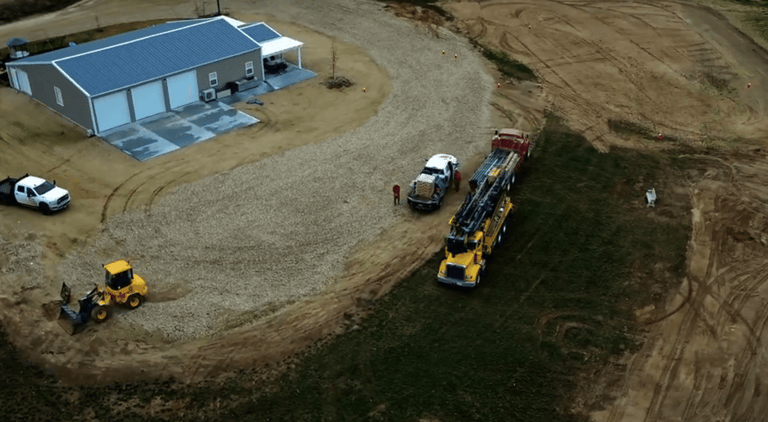 well pump trucks arrive on site