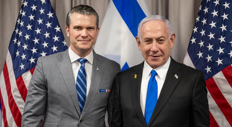 Pete Hegseth and Netanyahu 