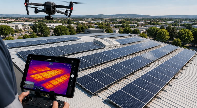 inspection de panneaux solaires par drone