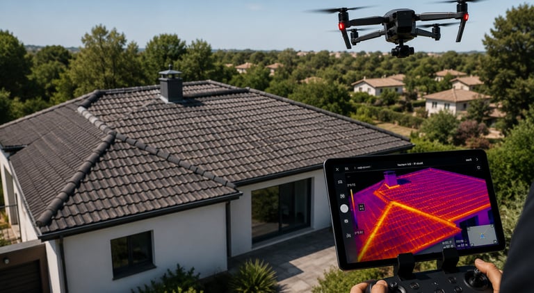 inspection de toiture par drone
