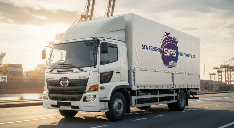 “24ft Lorry for local transportation in Singapore”