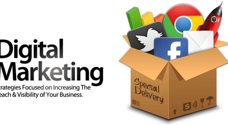 a box with a box of social media and a box of social media