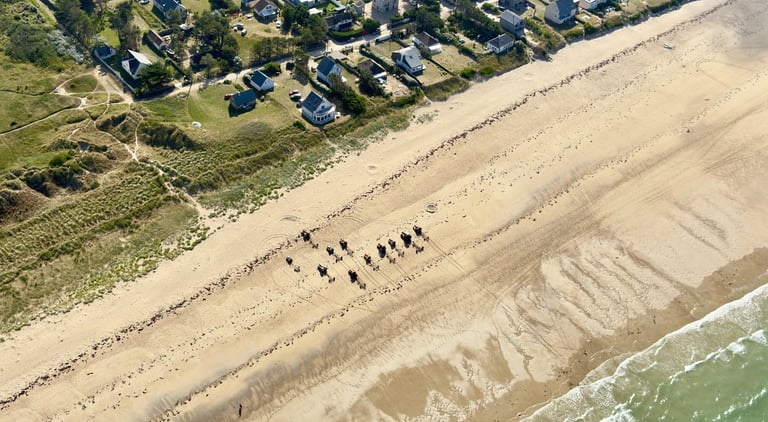 vue aérienne Portbail 