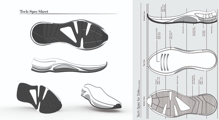 Footwear Sole-Design and Blueprint