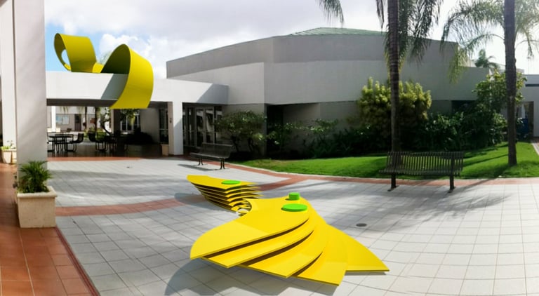 Inter Leyes Courtyard, Sculture