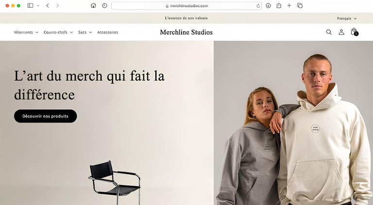 Home page of MerchLineStudios.com