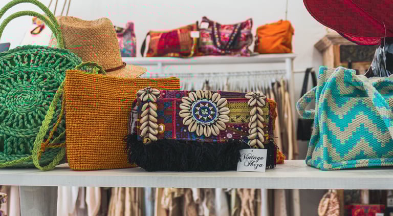 Bolso estilo boho Ibiza Ghaliaria Moda tienda en Dénia