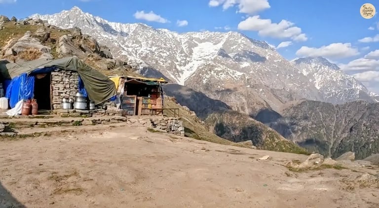 Tiny eatery at Triund trek top, McLeod Ganj, Dharamshala.