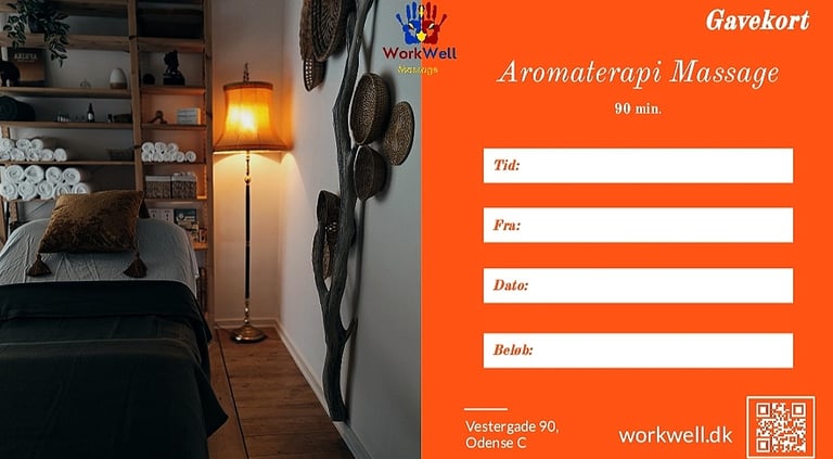 Professionel massage gavekort i Odense – 90 minutters afslapning.
