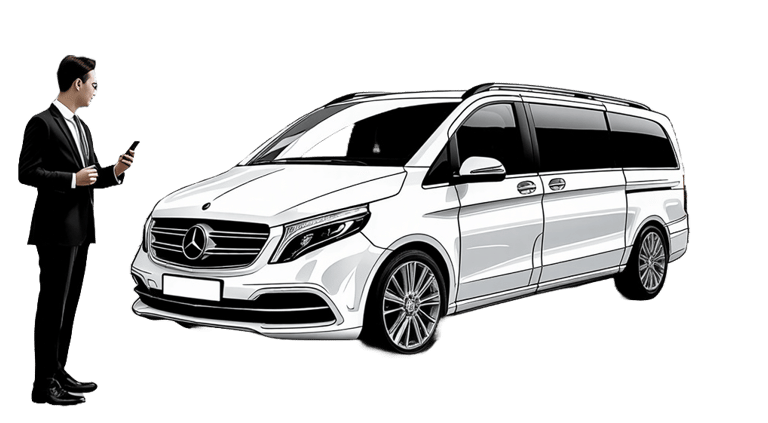 Transport premium en Mercedes Classe V – Service VTC haut de gamme à Lyon pour entreprises et hôtels