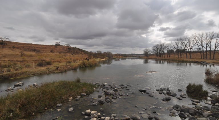 The Buffalo river near Isandalwana and Fugitives drift, South Africa