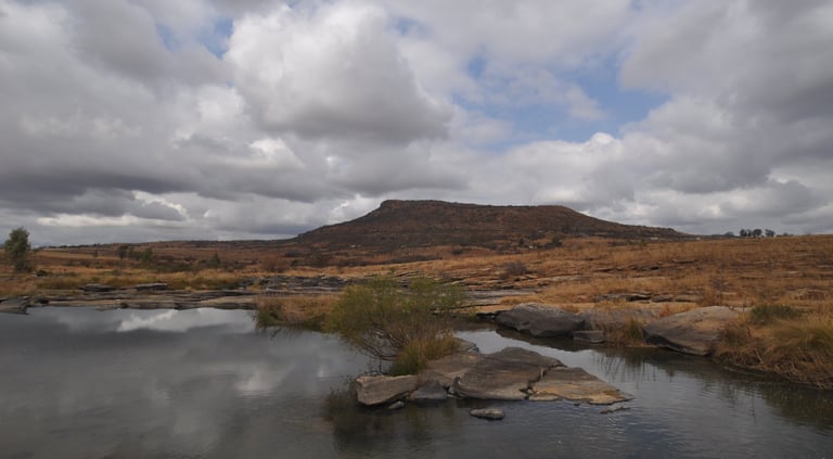 The Buffalo river near Isandalwana and Fugitives drift, South Africa