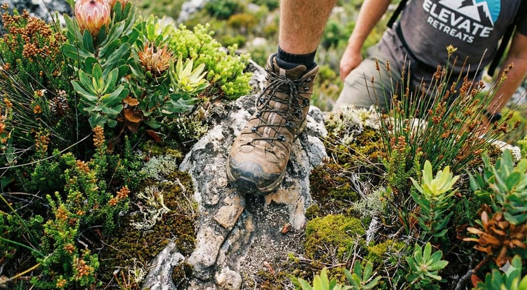 Hiking on the Garden Route as part of a strength training holiday.