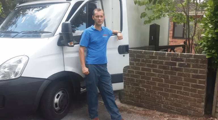 Tomasz with a Luton Van