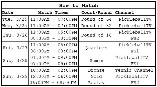 PPA Greater Zion Cup | How to Watch