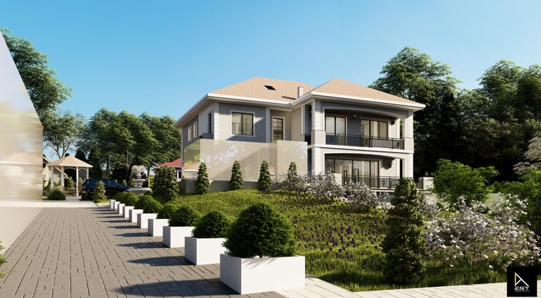 Casa cu design clasic-modern