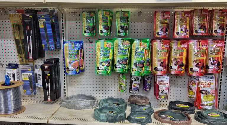 Fish foods and reptile supplies-Pet Den