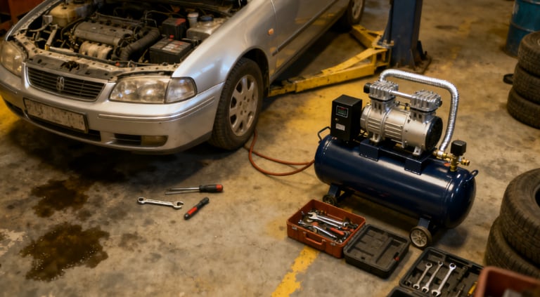 AIR compressor application of Small auto repair shops 