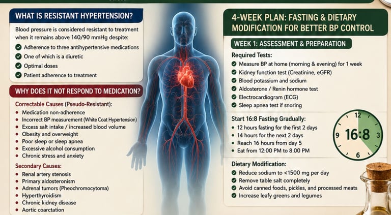 🍯Resistant Hypertension:Fasting Honey&Dietary Modification
