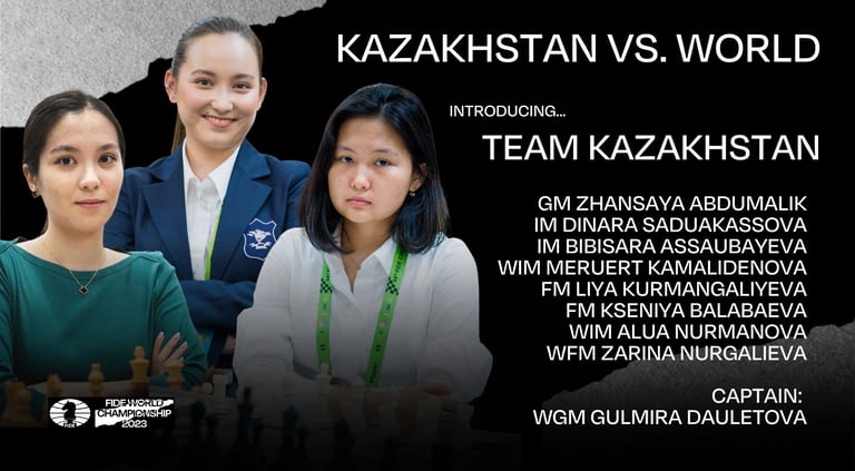 Chess Team Kazakhstan vs the World #NepoDing World Championship 2023