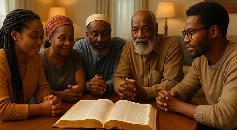 un groupe de personnes assises autour d'une table