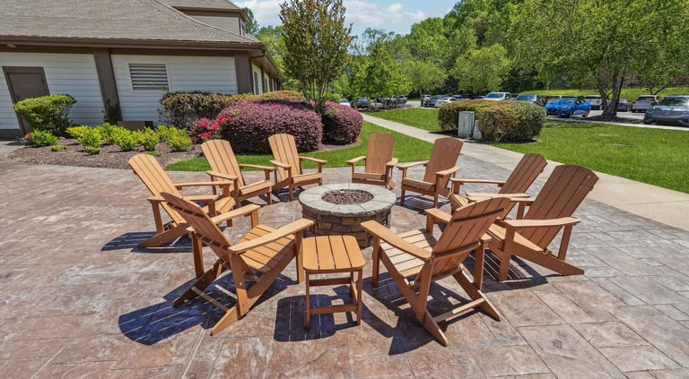 Achasta Community Firepit With Chairs By Clubhouse