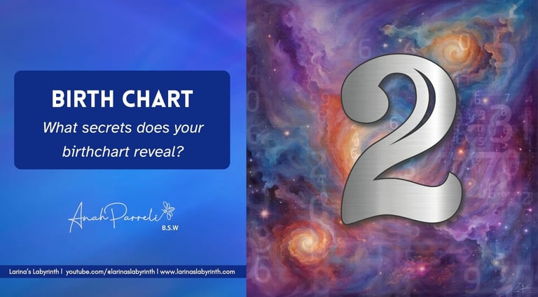 Numerology Birth Chart. Number 2. Mind body and Spirit