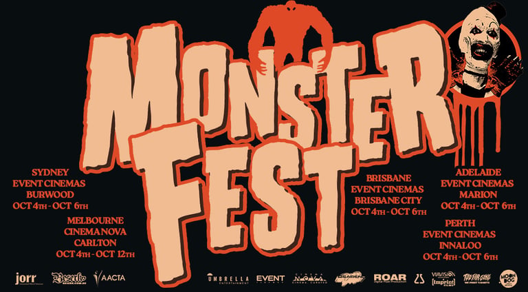 a poster for a monster hunter film festival