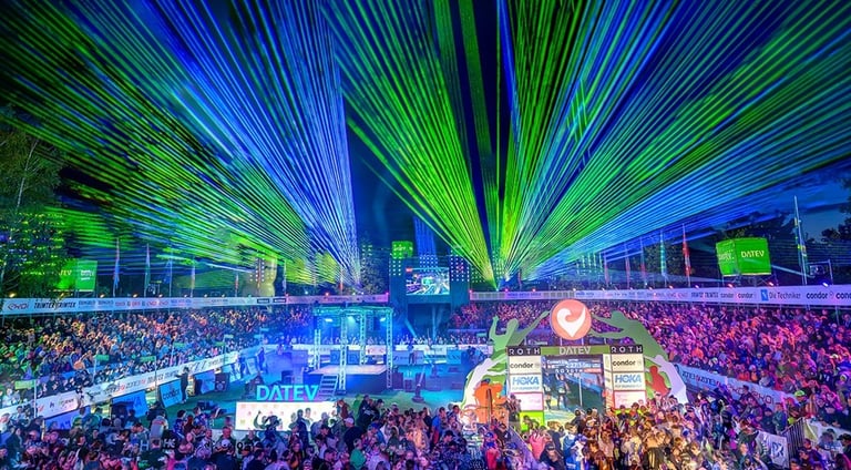 Challenge Roth Finish Line Lazer Show Party