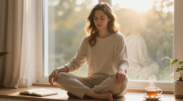 Morning boundary meditation practice for daily energy protection